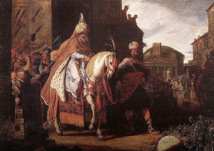 Pieter Lastman Triumph of Mordechai oil painting picture